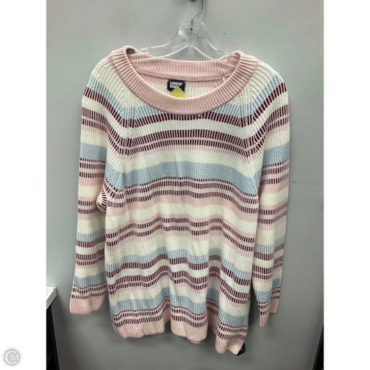 Sweater By Lands End In Striped Pattern, Size: 2x