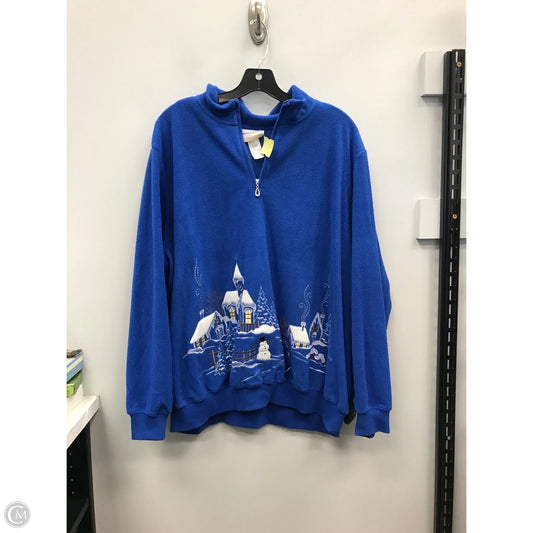 Top Long Sleeve By Alfred Dunner In Blue, Size: 2x