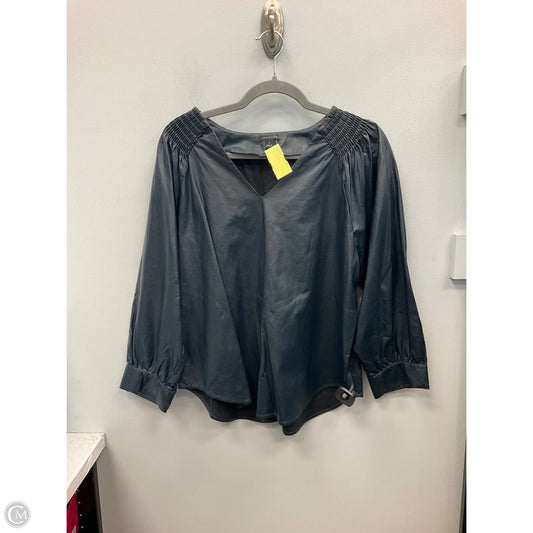 Top Long Sleeve By Ann Taylor In Navy, Size: M