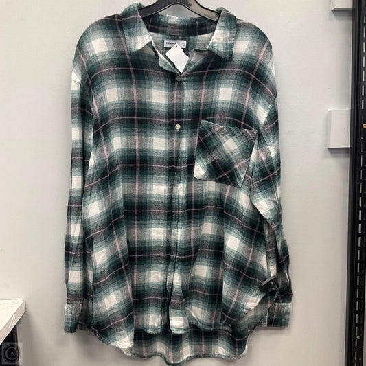 Top Long Sleeve By Sonoma In Plaid Pattern, Size: Xxl