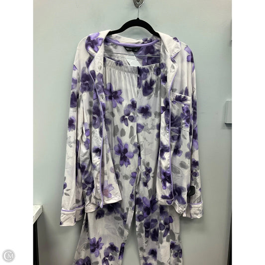 Pajamas Designer By Vera Wang In Floral Print, Size: L