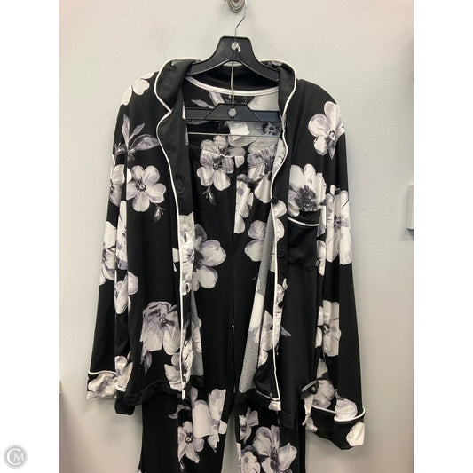 Pajamas Designer By Vera Wang In Floral Print, Size: L