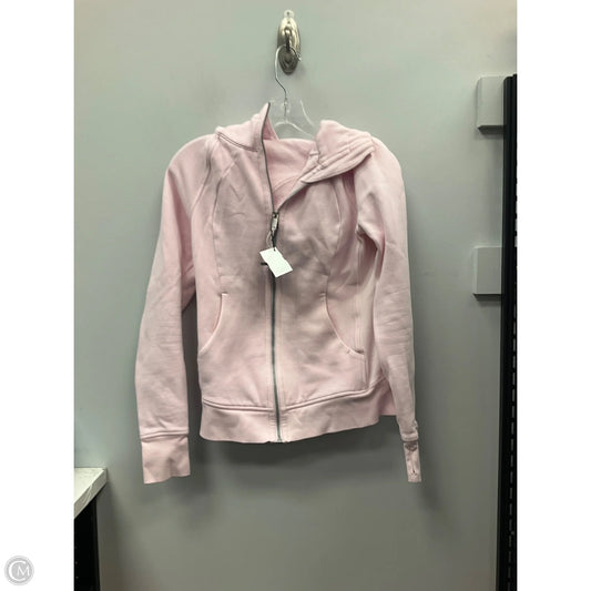 Athletic Sweatshirt Hoodie By Lululemon In Pink, Size: 6