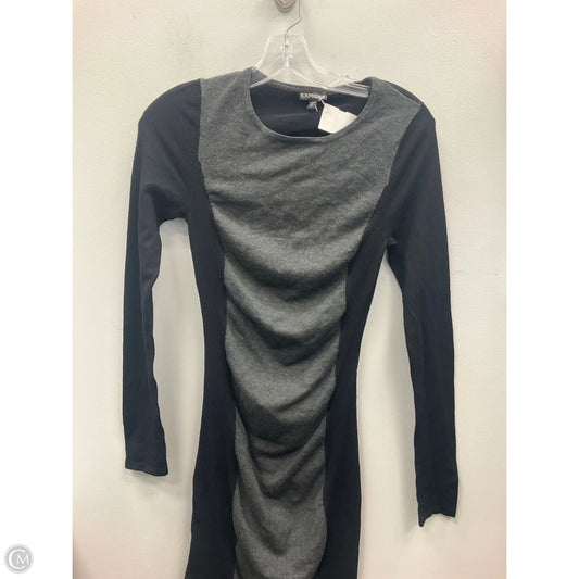 Dress Sweater By Express In Black & Grey, Size: Xs