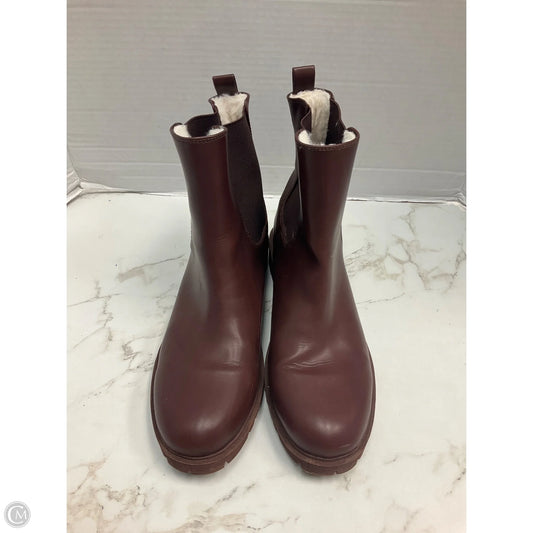 Boots Ankle Heels By Loft In Brown, Size: 8