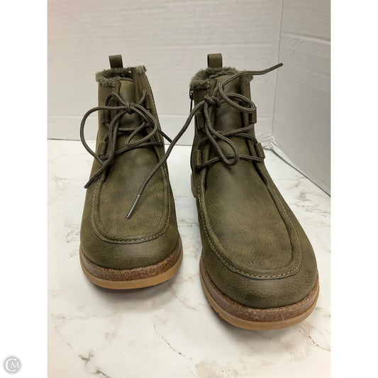 Boots Ankle Heels By Sofft In Green, Size: 6.5