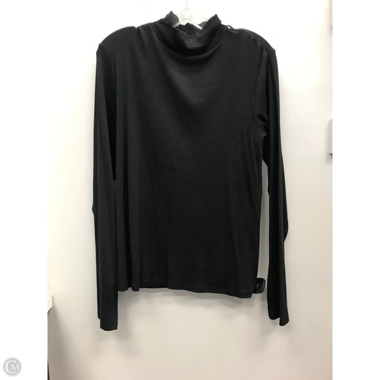 Top Long Sleeve By Ana In Black, Size: Xxl