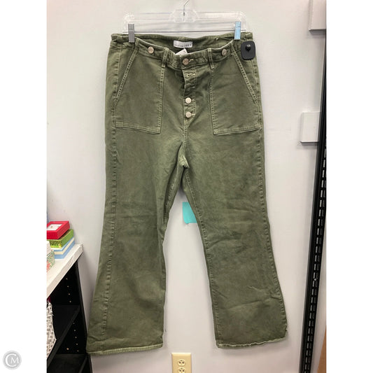 Jeans Flared By Loft In Green, Size: 14