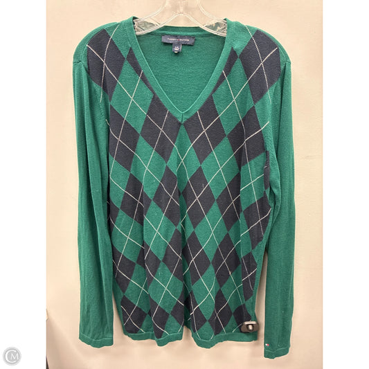 Sweater By Tommy Hilfiger In Blue & Green, Size: L