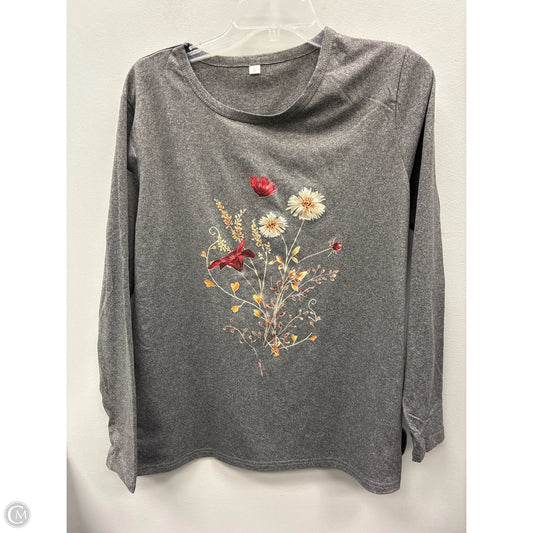 Top Long Sleeve Basic By Clothes Mentor In Floral Print, Size: L