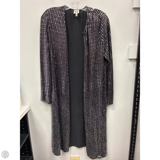 Cardigan By Anne Klein In Black & Silver, Size: M
