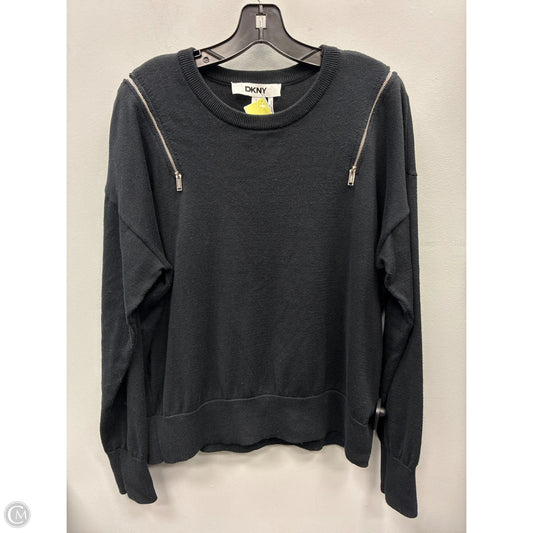 Top Long Sleeve By Dkny In Black, Size: L