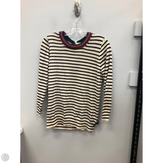 Top Long Sleeve By J. Crew In Striped Pattern, Size: M