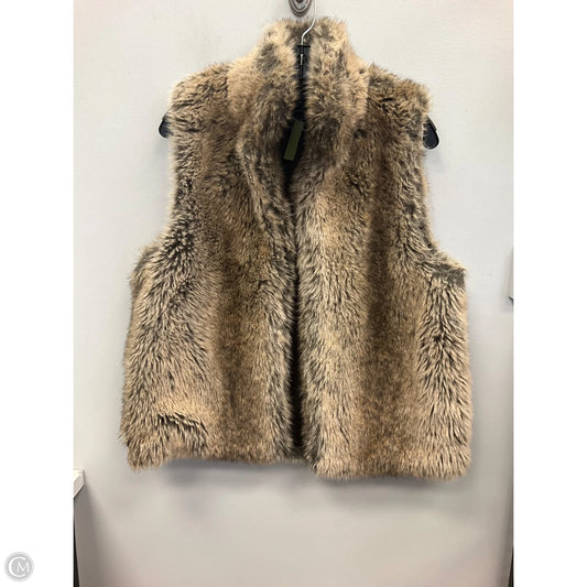 Vest Faux Fur & Sherpa By Cejon In Tan, Size: L