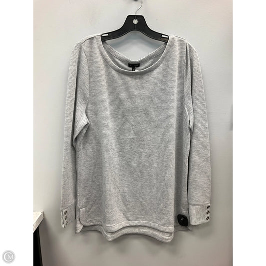 Top Long Sleeve By Talbots In Grey, Size: Xl