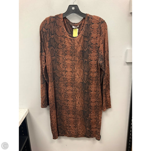 Dress Casual Short By Bar Iii In Snakeskin Print, Size: Xxl