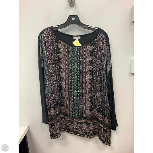 Top 3/4 Sleeve By J. Jill In Multi-colored, Size: Xlp