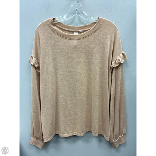 Top Long Sleeve By Gap In Tan, Size: L