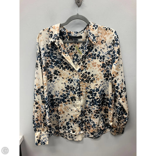 Blouse Long Sleeve By White House Black Market In Floral Print, Size: M