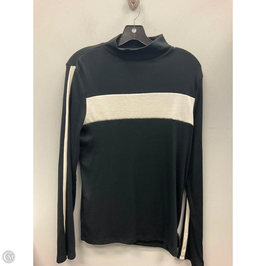 Top Long Sleeve By Lou And Grey In Black & Cream, Size: Xl