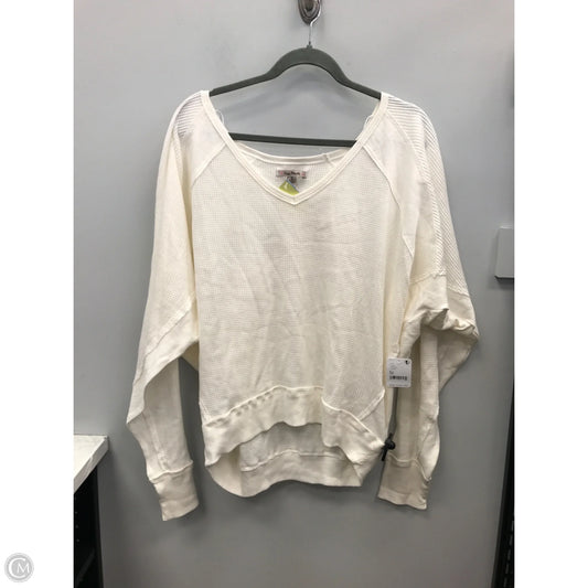 Top Long Sleeve By Free People In Cream, Size: M