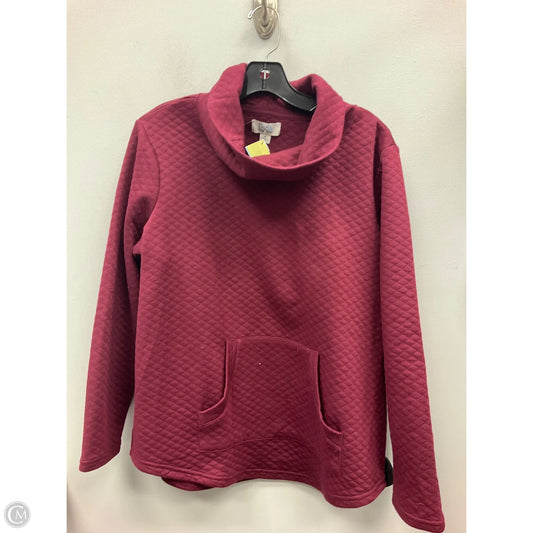 Top Long Sleeve By Croft And Barrow In Maroon, Size: M