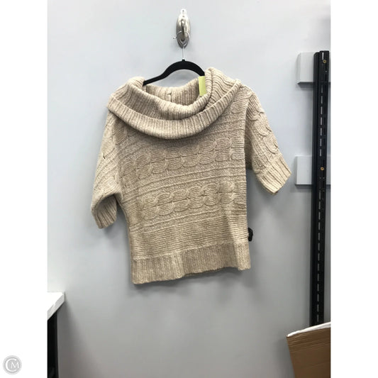 Sweater Short Sleeve By Cme In Beige, Size: M