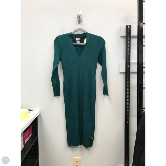 Dress Sweater By Dkny In Green, Size: S
