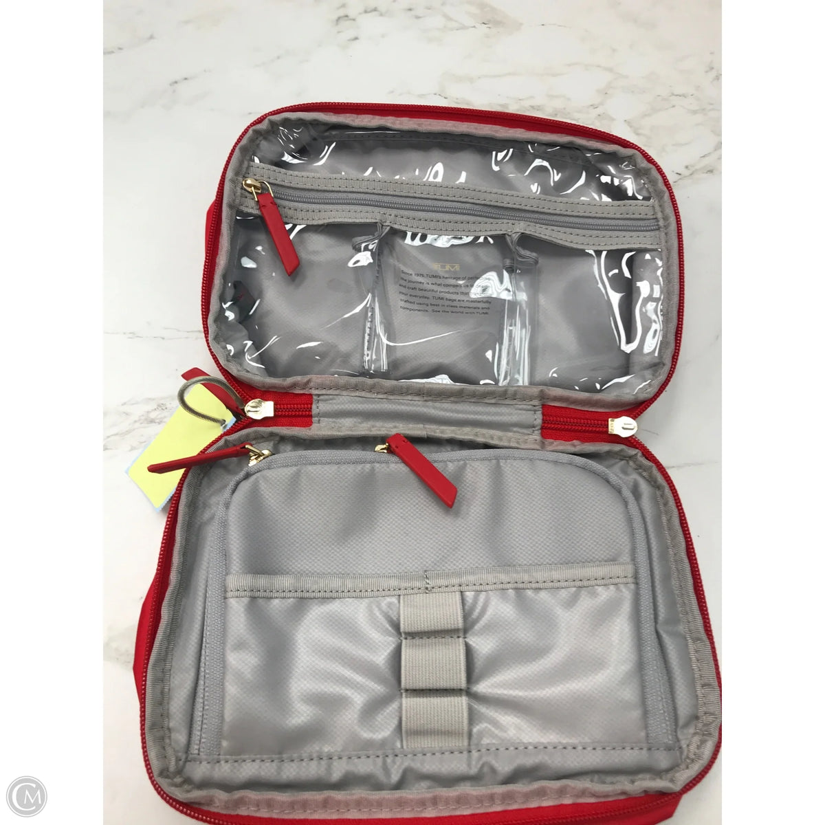 Makeup Bag Designer By Tumi, Size: Large