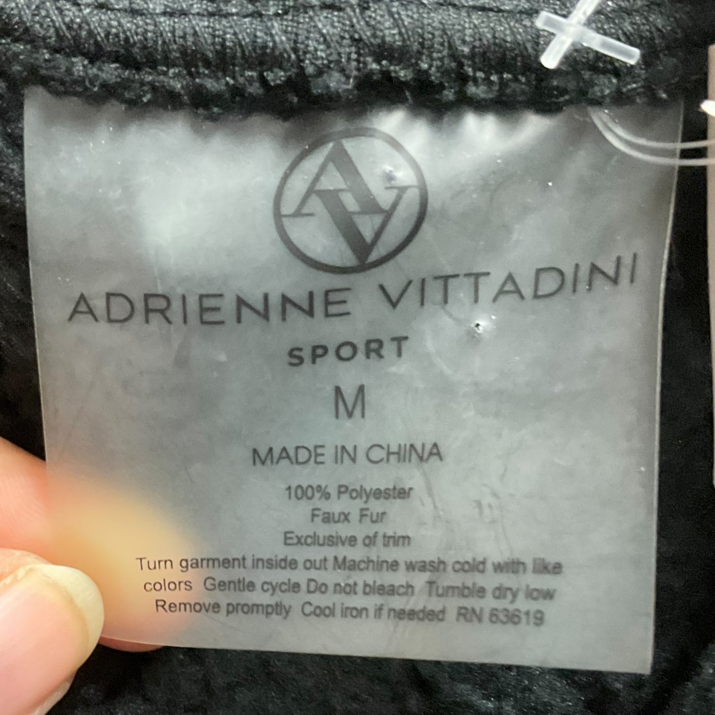 Jacket Fleece By Adrienne Vittadini In Black, Size: M