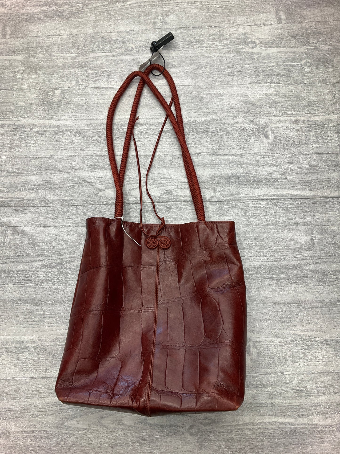 Handbag Leather By Clothes Mentor, Size: Medium