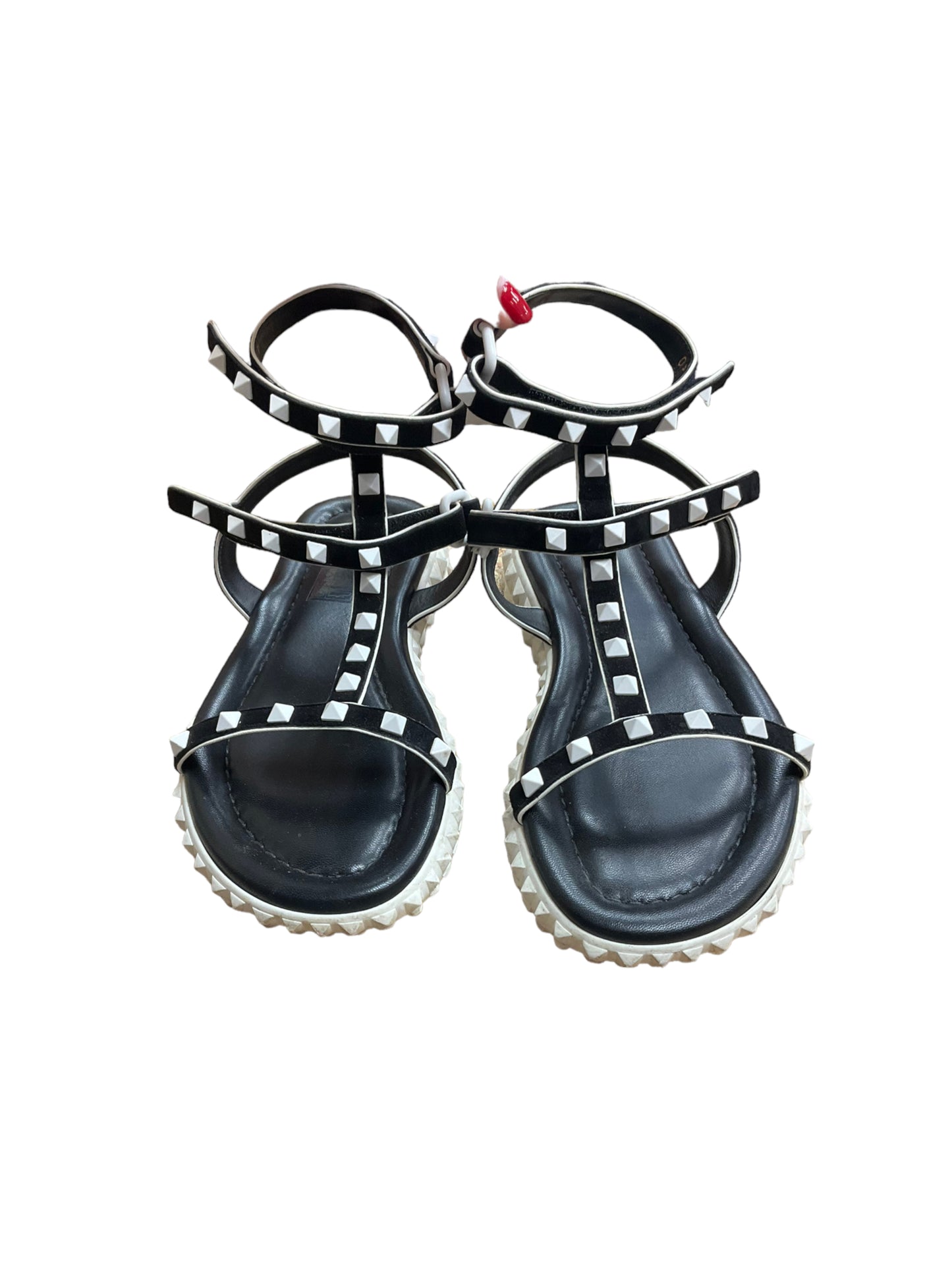 Black & White Sandals Luxury Designer Valentino-garavani, Size 7