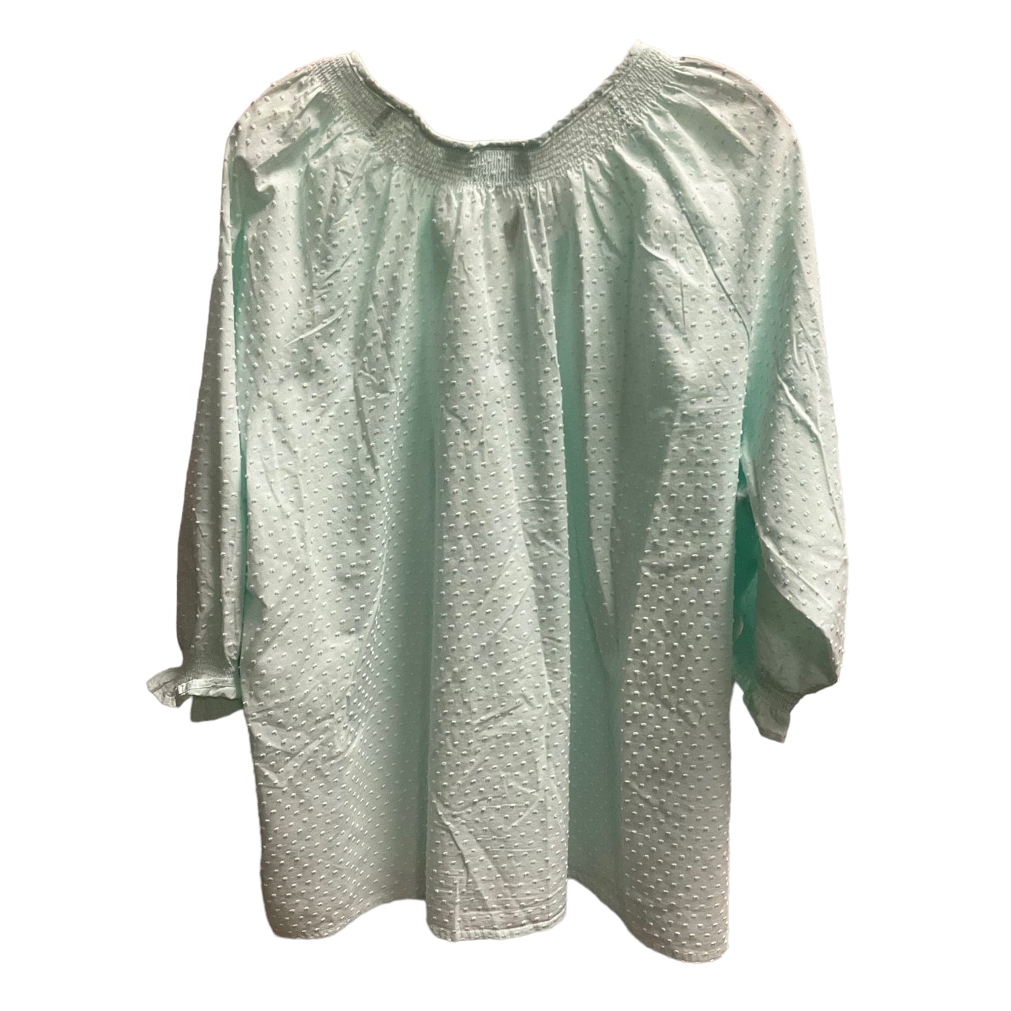 Green Top 3/4 Sleeve National, Size 3x