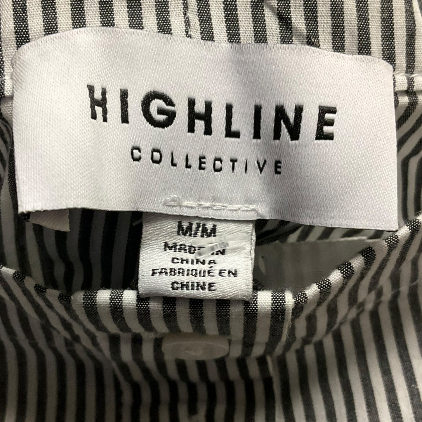 Top Long Sleeve By Highline In Striped Pattern, Size: M