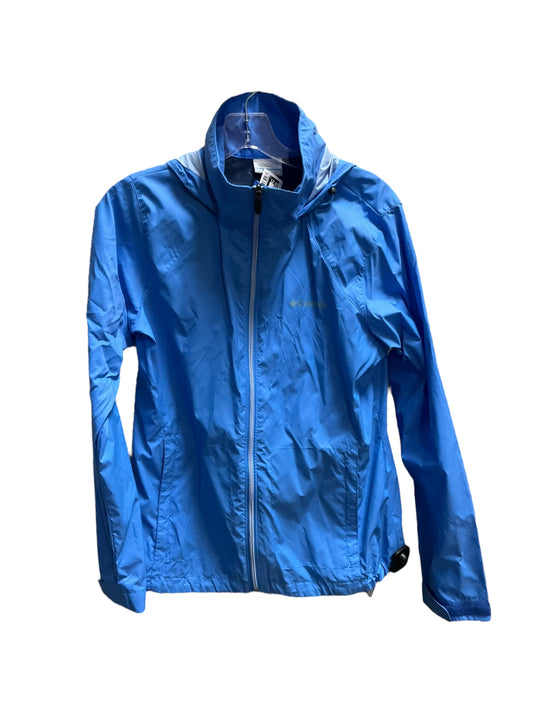 Jacket Windbreaker By Columbia In Blue, Size: M