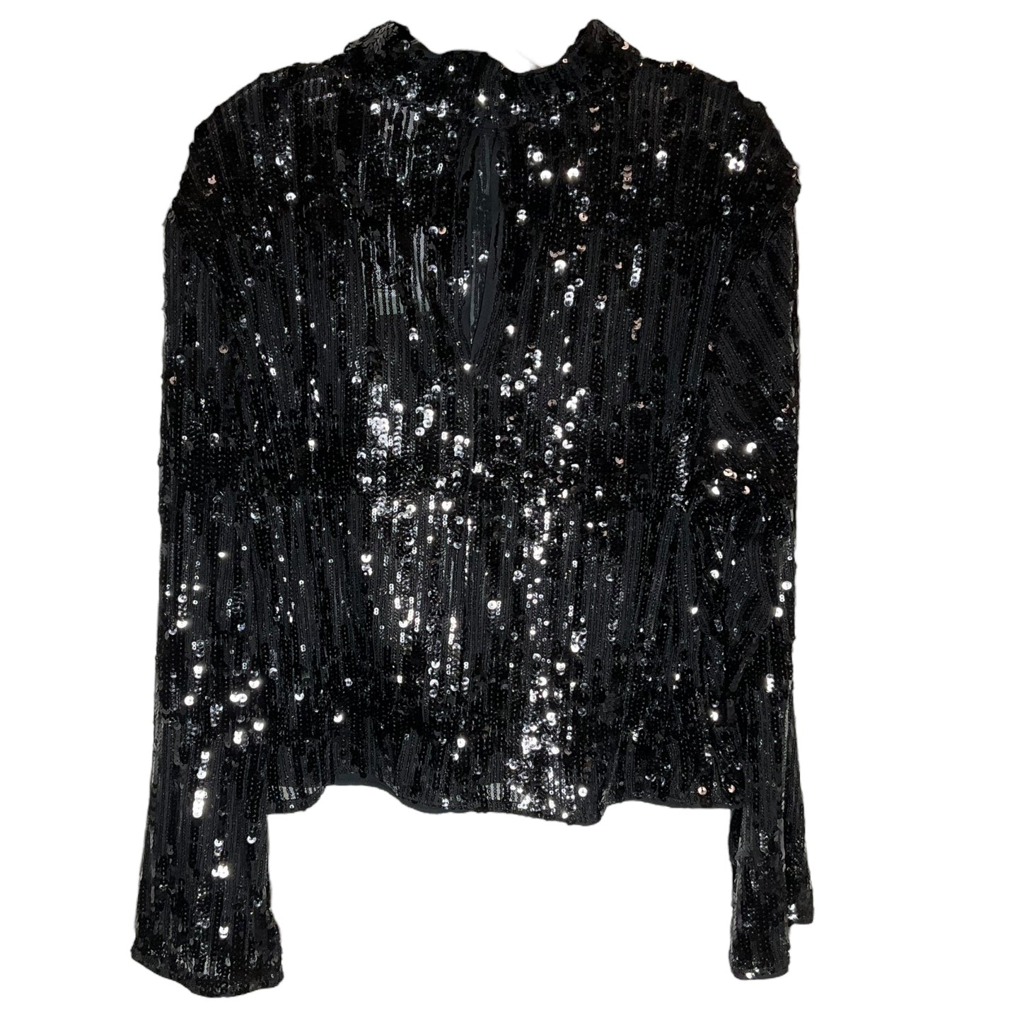 Top Long Sleeve By H&m In Black, Size: M