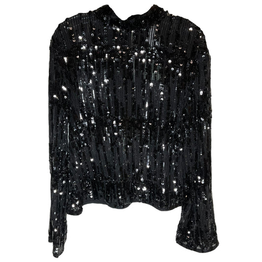 Top Long Sleeve By H&m In Black, Size: M