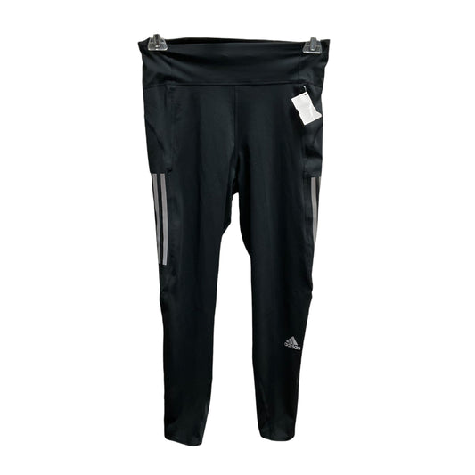 Athletic Leggings By Adidas In Black & White, Size: M