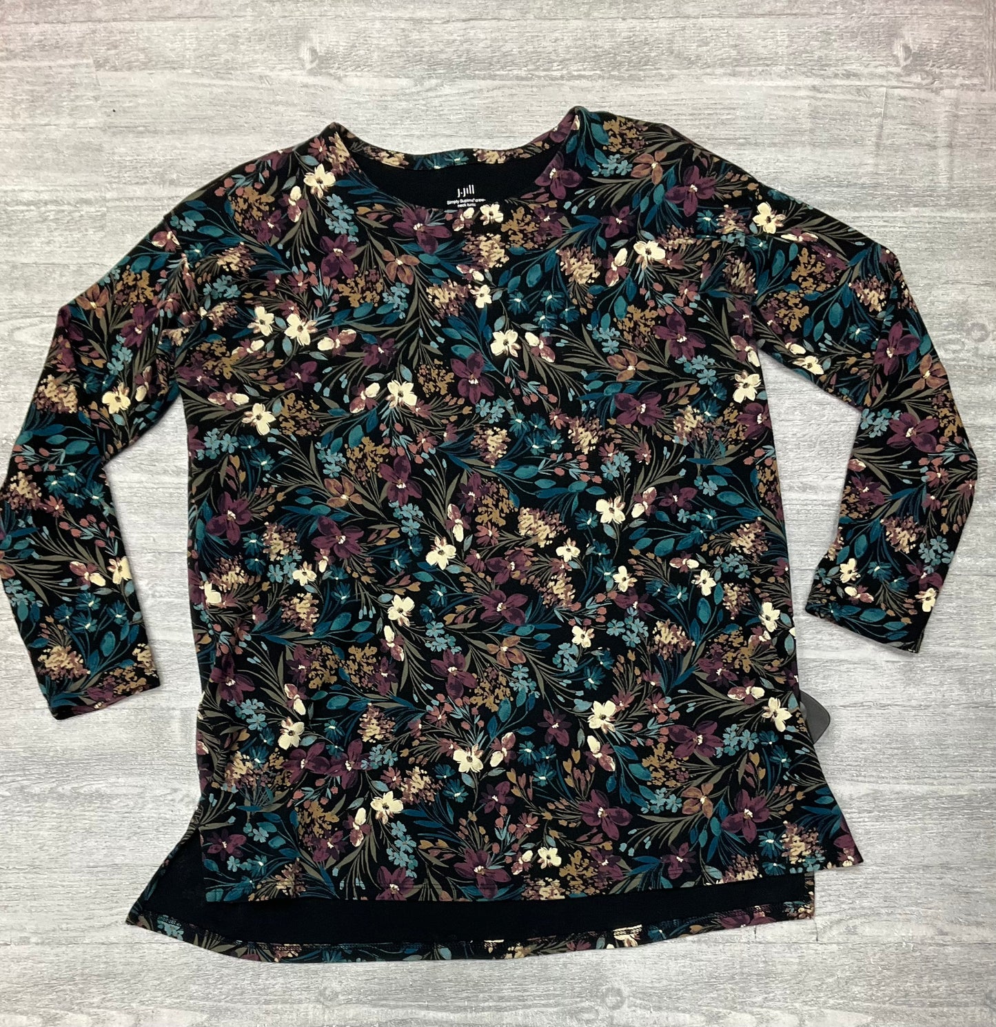 Tunic Long Sleeve By J. Jill In Floral Print, Size: S