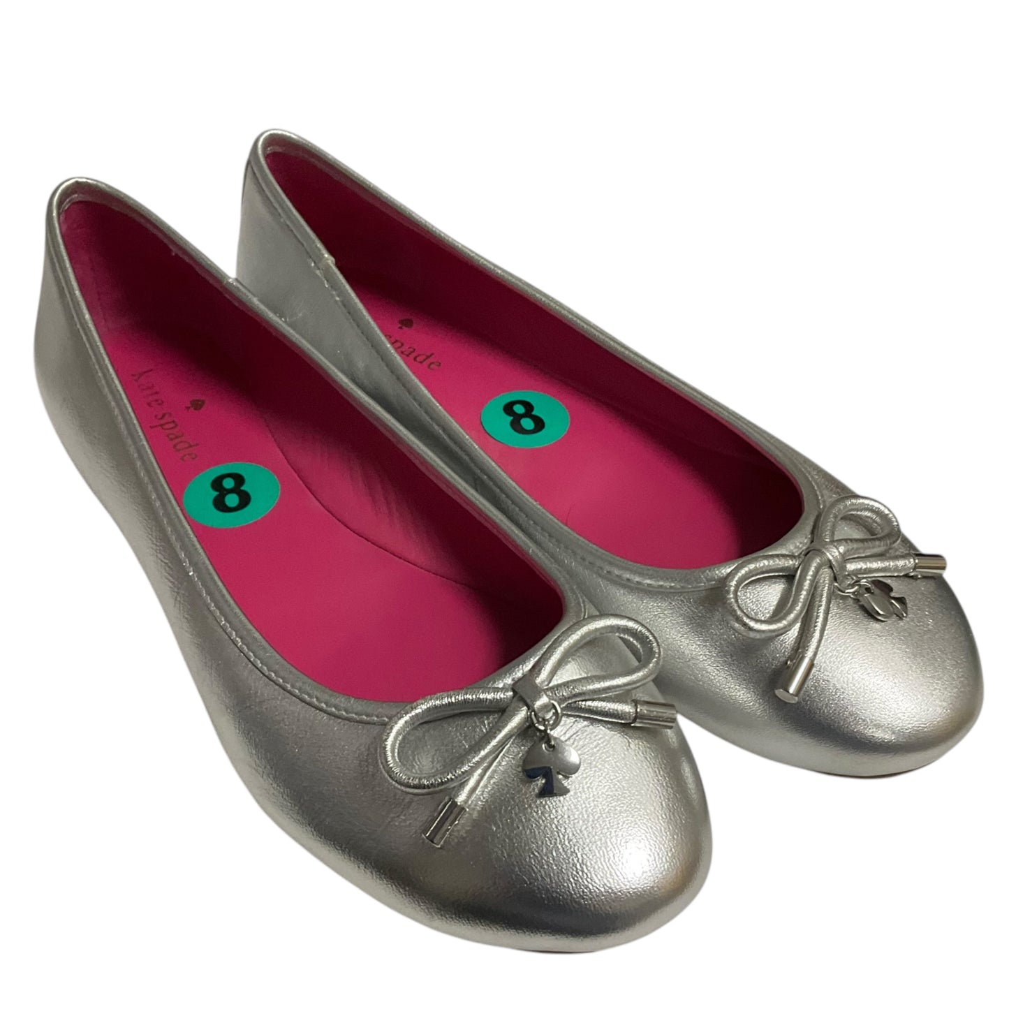 Shoes Designer By Kate Spade In Silver, Size: 8