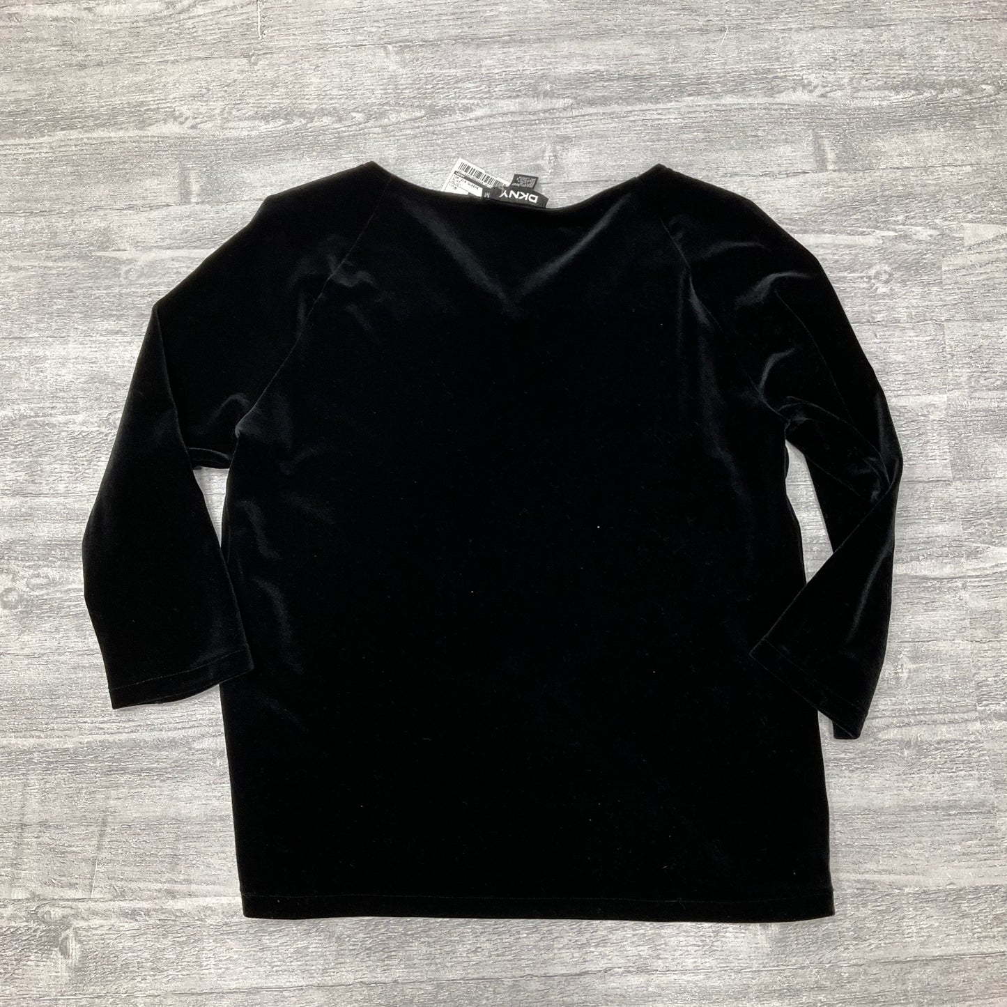 Top 3/4 Sleeve By Dkny In Black, Size: M