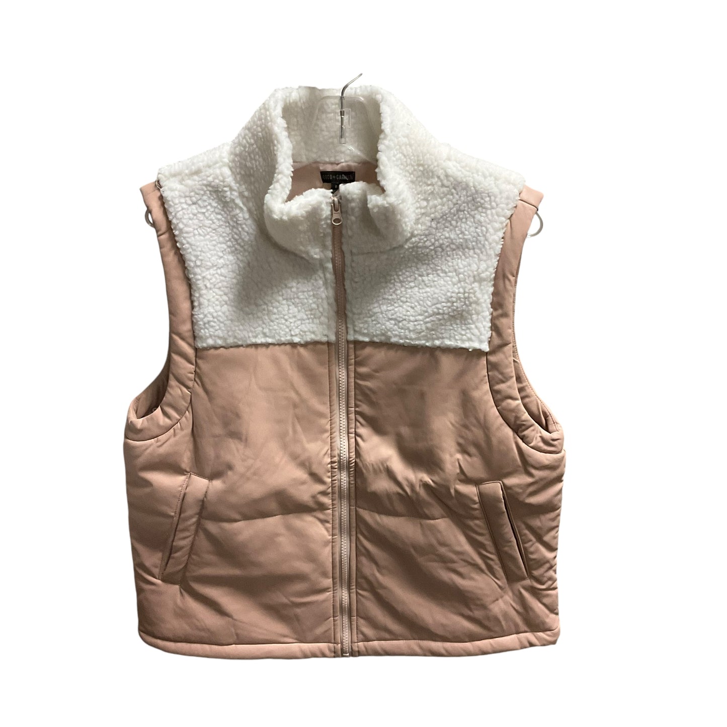 Vest Puffer & Quilted By Coco And Carmen In Peach, Size: M