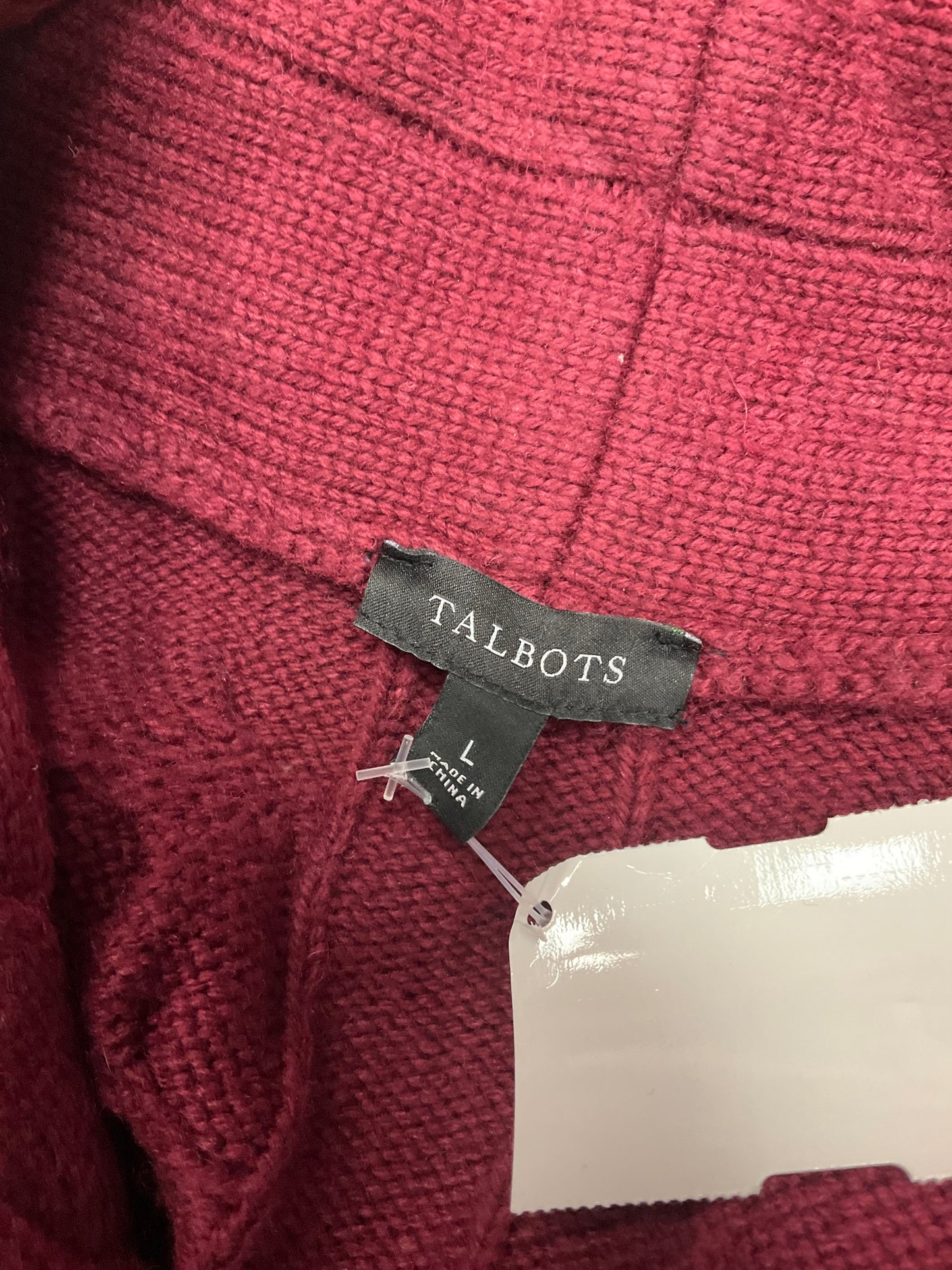 Sweater Cardigan By Talbots In Red, Size: L