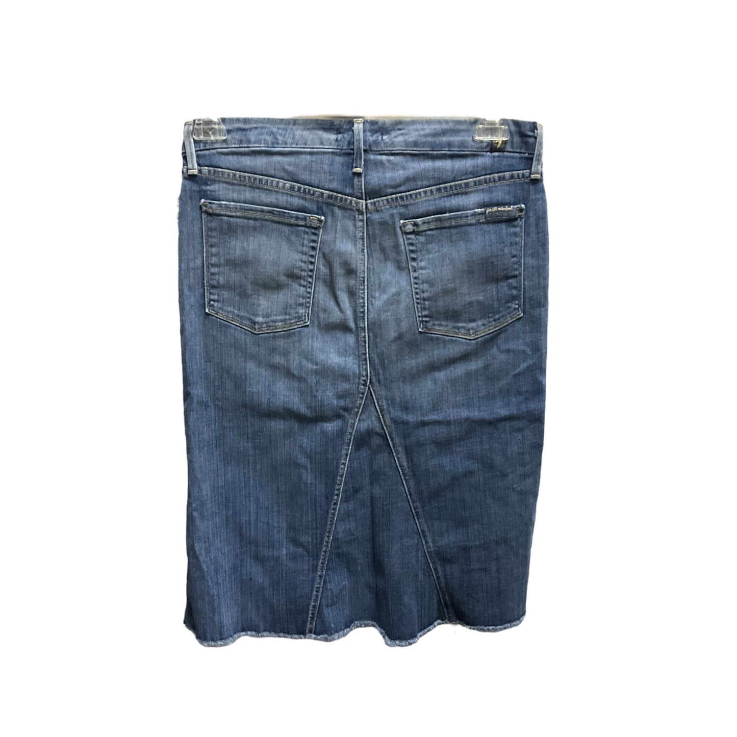 Skirt Mini & Short By 7 For All Mankind In Blue Denim, Size: 6