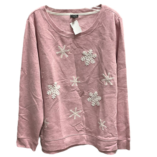 Top Long Sleeve By Talbots In Pink, Size: Xl