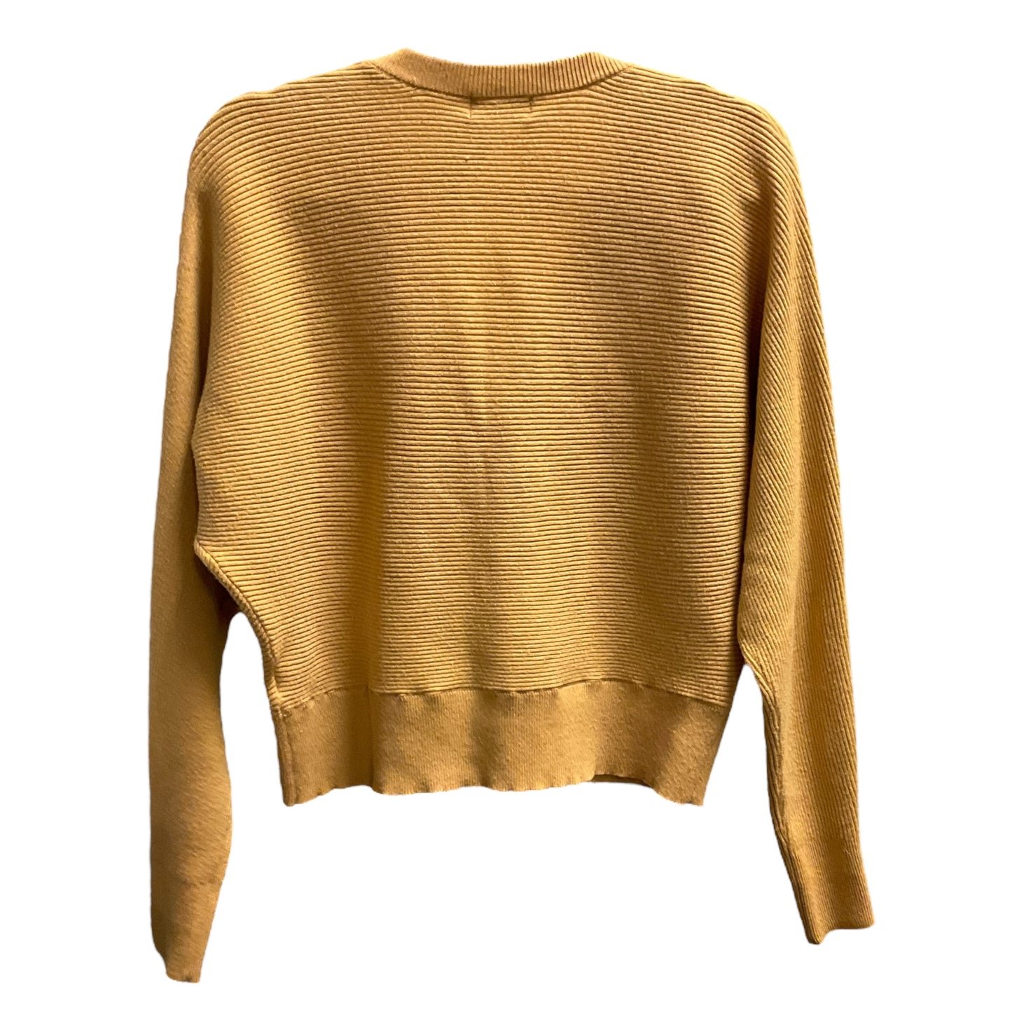 Sweater Cardigan By Tahari By Arthur Levine In Gold, Size: M