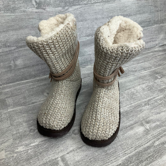 Slippers By Muk Luks In Cream & Tan