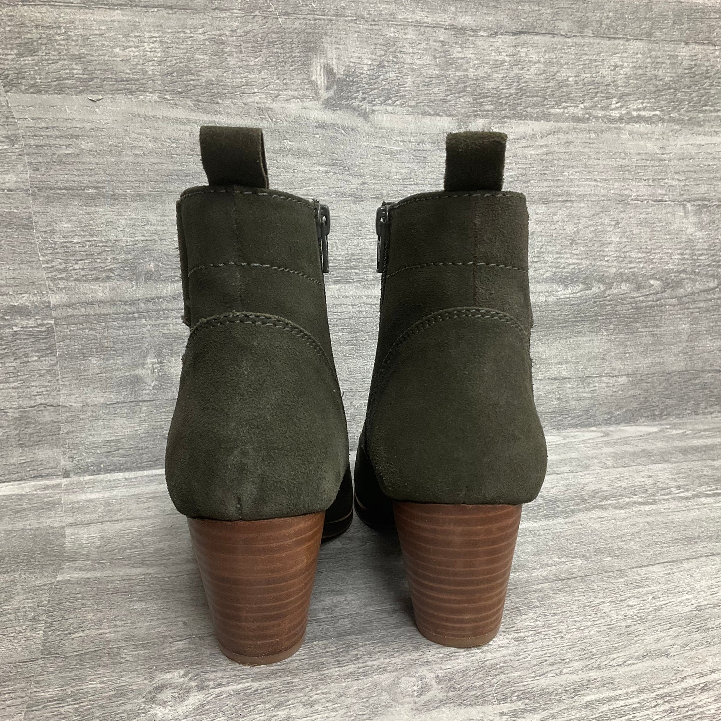 Boots Ankle Heels By Diba In Green, Size: 7