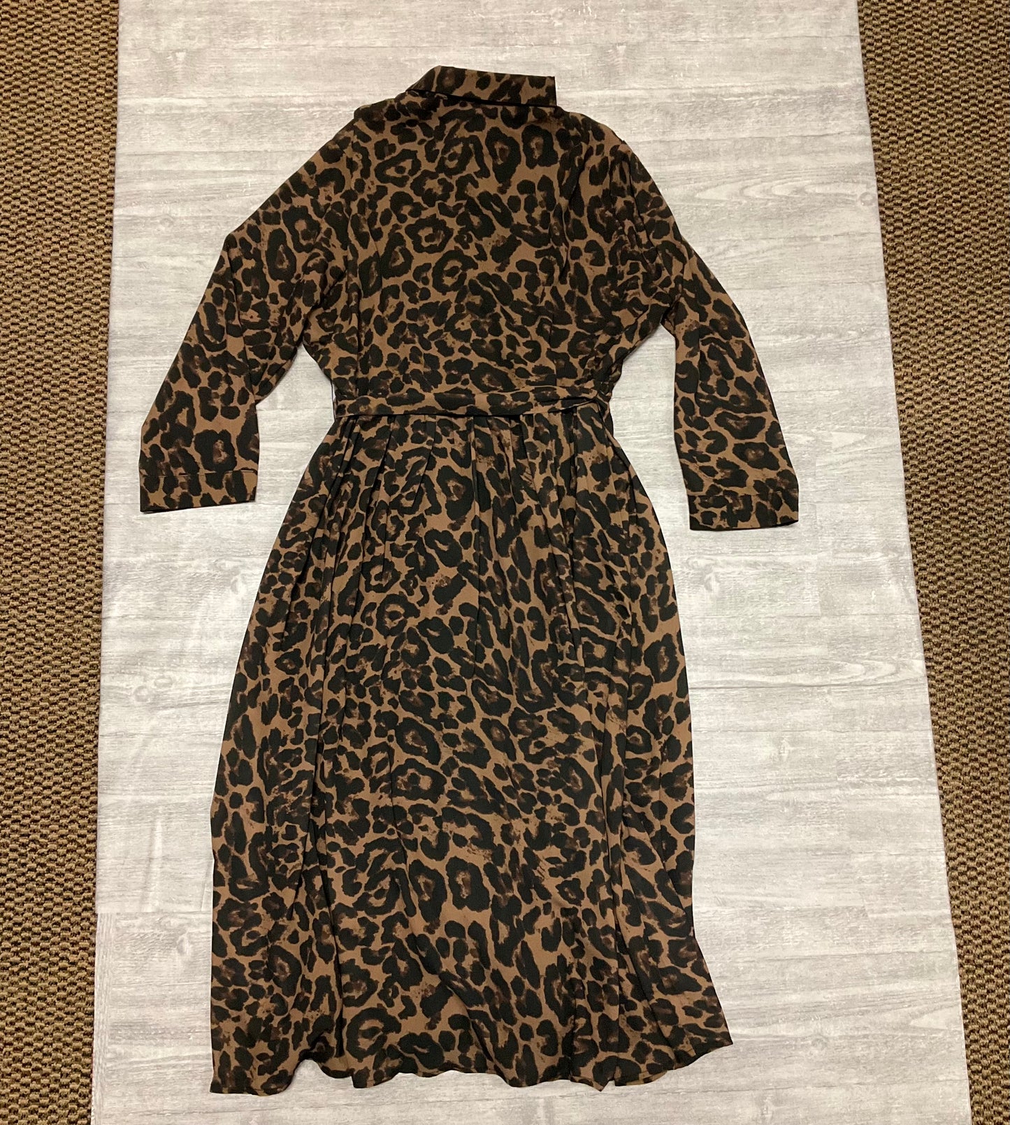 Dress Casual Midi By Cmc In Animal Print, Size: L