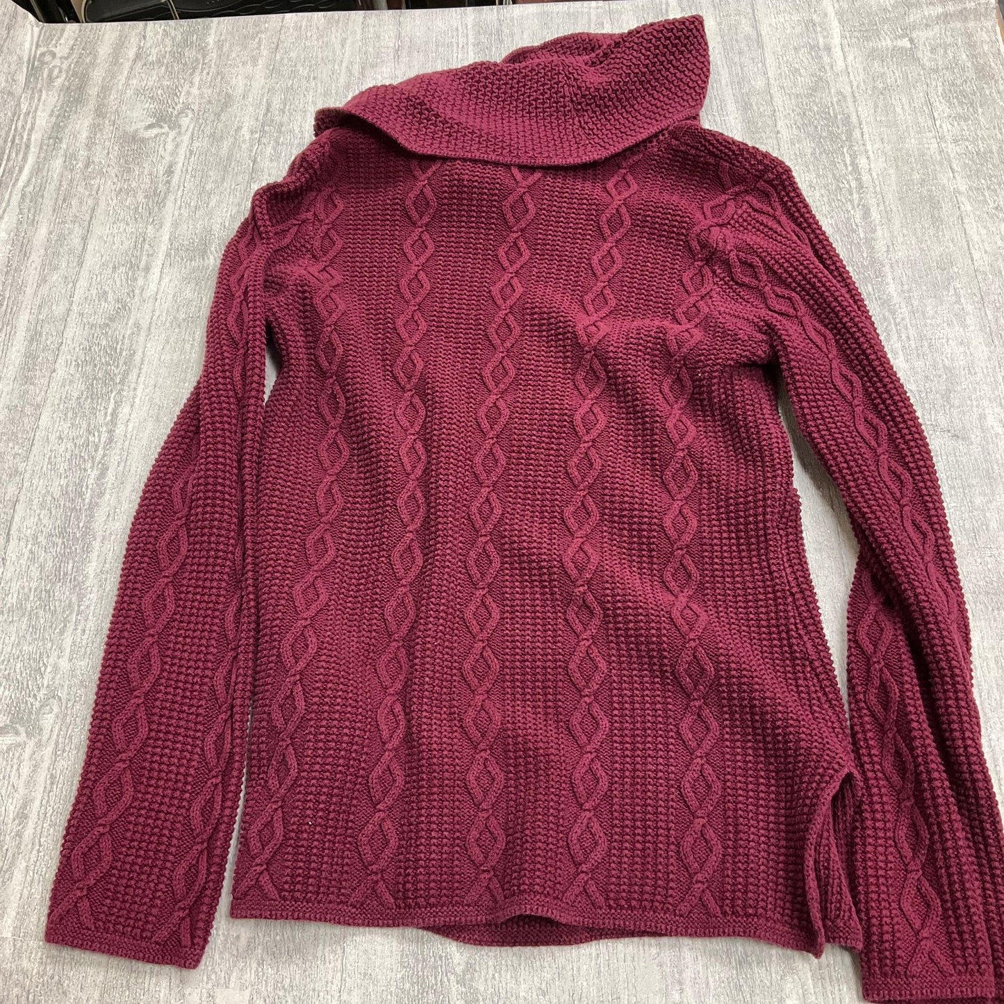 Sweater By Jeanne Pierre In Maroon, Size: S